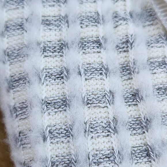 🔺️NWT Joyspun Gray & Cream Foam Cushion Slipper Socks Size 7-8 - Picture 4 of 9